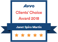 Avvo Clients' Choice Award 2018 | Janet Spiro Martin | 5 Stars